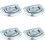 D-Ring Tie Down Anchor Strap Notch Plate for Heavy Truck/Basket (Silver) (4 pcs) 2
