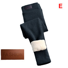 (E) Women\'s High Waist Cashmere Leggings Warm Winter