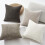 Conjunto de 4 capas de almofada de outono em veludo cotelê com listras boho cinza 3