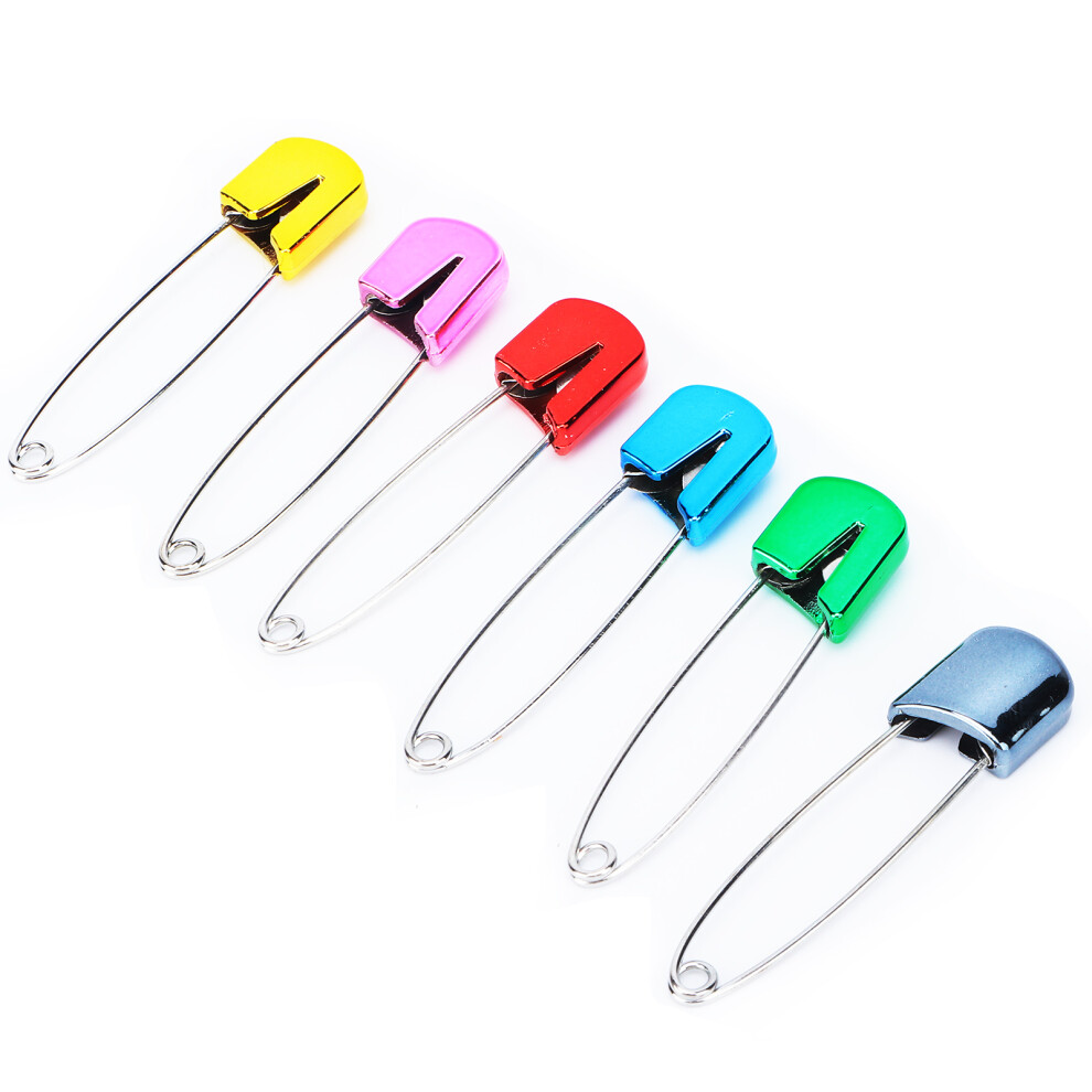 Diaper Pins Assorted Color Safety Locking Cloth Nappy Sewing 6pcs 1#