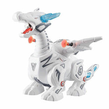 (White) Mechanical spray electric dinosaur sound effect light toy animal dinosaur walking childrens dinosaur can launch