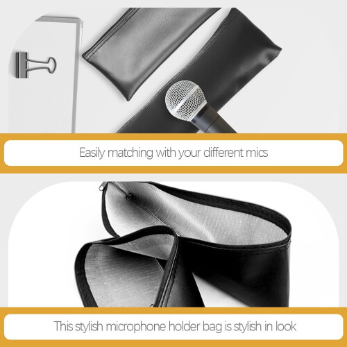 Microphone Bag Scratch Resistant Rectangular Zipper 4 pcs 1