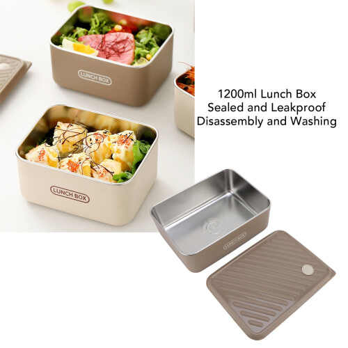 304 Stainless Steel Lunch Box 1200ml Sealed 2