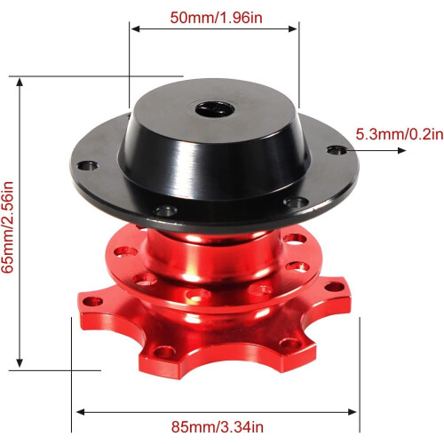 Car Steering Wheel Quick Release Hub Racing Adapter Snap Off Boss Kit Universal 1