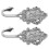 WHAMVOX Zinc Alloy Wall Hook Holdback 2 pcs Black 7