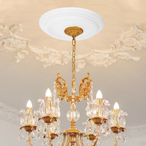 Raindrops Ceiling Medallion Round Vintage Light Decor 1 Set 2