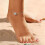 Tornozeleira feminina Bohemian Turtle prateada 4