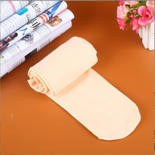 Collants opaques beiges pour femme, taille unique 1