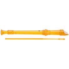 8-Loch-transparentes ABS-Klarinette in Orange mit Reinigungsstab Tragbares Blasinstrument