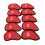 10Pcs/Pack Meshy Golf Iron Covers set includes 10pcs: 3,,,,7,8,9.P,S,A It only -sided number worked for right hand - red 5