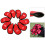 10Pcs/Pack Meshy Golf Iron Covers set includes 10pcs: 3,,,,7,8,9.P,S,A It only -sided number worked for right hand - red 7