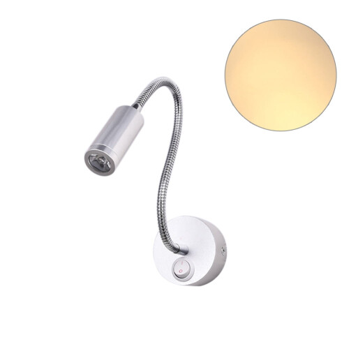 Lampe murale LED réglable 3W avec tuyau flexible 1
