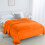 Couverture duveteuse orange 99 x 150 cm 2