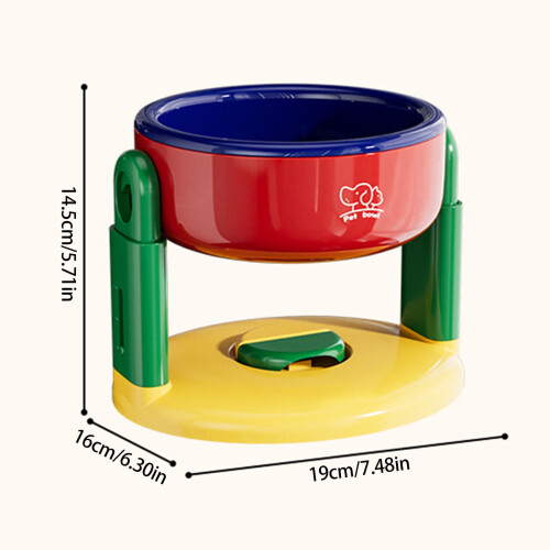 Adjustable Dog Bowl Stand with Multi-Level Height, Base & Bright Colors 2