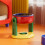 Adjustable Dog Bowl Stand with Multi-Level Height, Base & Bright Colors 7