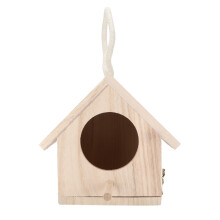 Naturelles Vogelnest aus Holz mit Sitzstange, 15,5x12x14,5cm