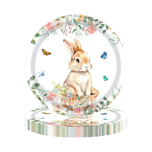 Ensemble de vaisselle jetable sur le thème de Pâques 1