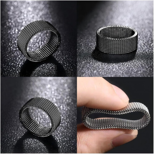 Ring til ringbrynje, 8 mm, titaniumstål, unisex 1