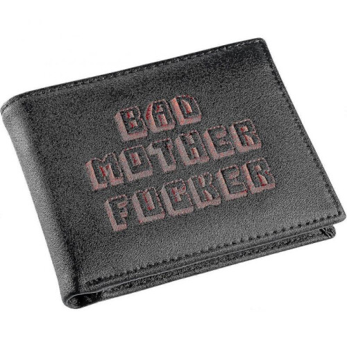 Officially Licensed Black/Red Embroidered Bad Mother Leather Wallet