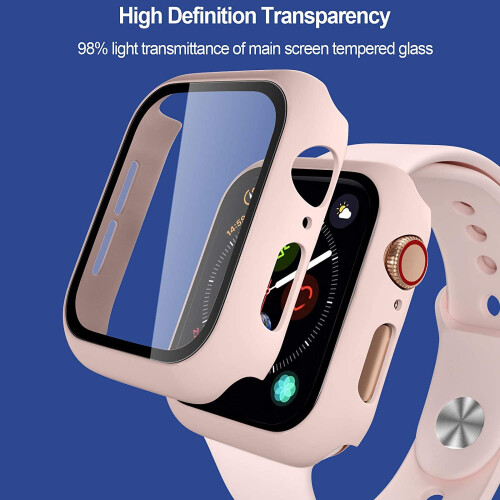 Συμβατό με Apple Watch44mm (SE/6/5/4), Λεπτή θήκη + προστατευτικό οθόνης, σκληρό εξώφυλλο 1