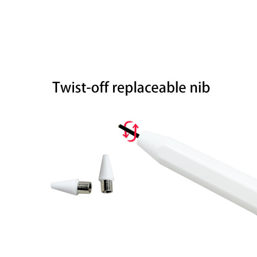 Stylus Pen for Touch Screens, White Active Stylus for iPad and iPhone with Precise Writing Control 2