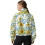 Women's Half-Zip Cropped Sweatshirt with Sunflower Leaf 2