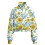 Women's Half-Zip Cropped Sweatshirt with Sunflower Leaf 4