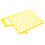 Compact Yellow Plastic Paint Screen with Tray Partition for Organized Storage 4
