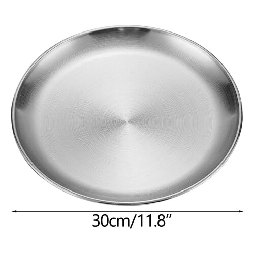 Barbecue and Dinner Plate Set Brushed Stainless Steel Matte 1