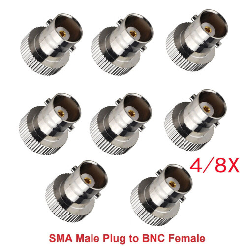 4/8PCS αρσενικό βύσμα SMA σε θηλυκό βύσμα BNC, ομοαξονικό προσαρμογέα RF 1