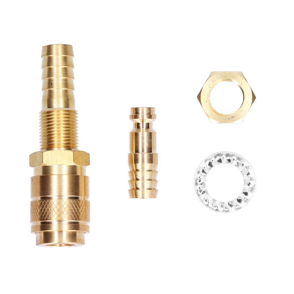 M10 Brass Quick Connector Fitting For Tig Welding Torch, Golden 4681390771860