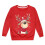 Kids Christmas Pullover Reindeer Print Round Neck Long 4