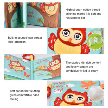 Soft Baby Rattle Book Owl Design