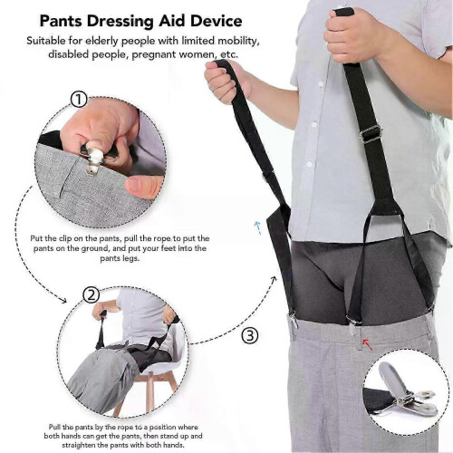 Pants Wearing Assist Tool Trouser Pulling Helper Foldable Strong Grip Pants Dressing Aid Device Adjustable For Elderly Seniors 1