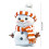 Snowman Ornament Acrylic Christmas Tree Decoration Orange 3