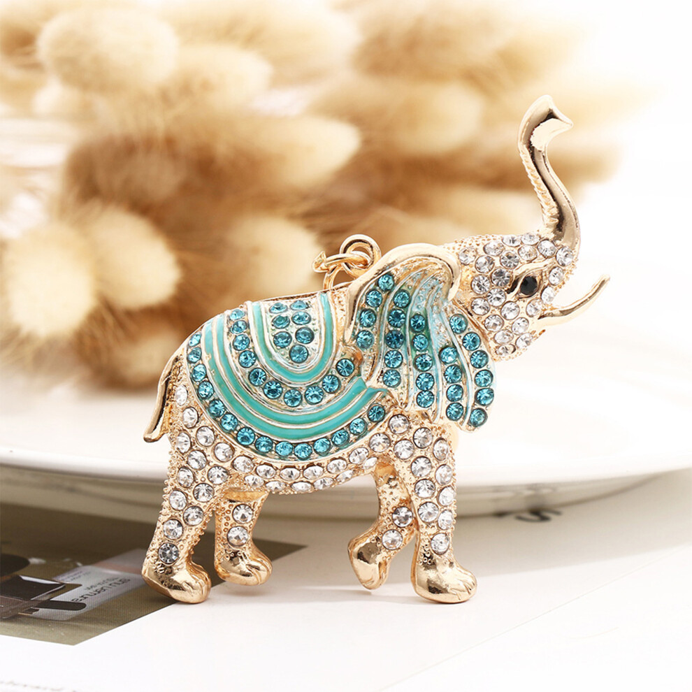 Reach-Tools (Blue) Crystal Elephant Keychain - Birthday Gift (50 Chars)