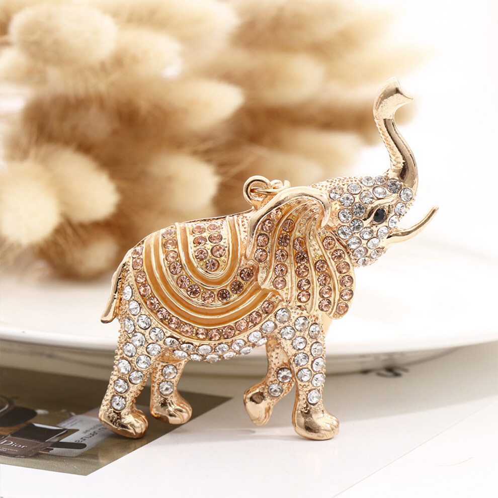 Reach-Tools (Coffee) Crystal Elephant Keychain - Birthday Gift (50 Chars)