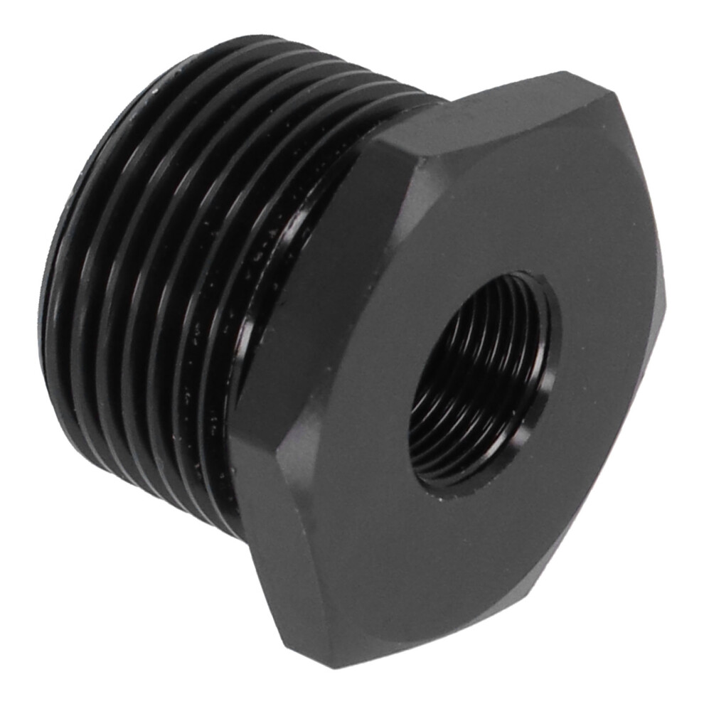 Oil Filter Threaded Adapter 1/2-28 To 3/4Npt Aluminum Black 8791390772425