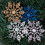 White Snowflake Ornaments Plastic Glitter 12 pcs 3