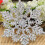 Blue Snowflake Ornaments Plastic Glitter 12 pcs 6