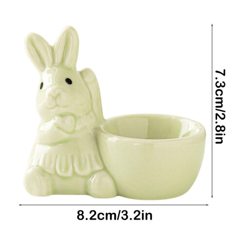 ZHMRFG Easter Bunny Ceramic Egg Cup – Multifunctional, Easy-Clean Decor for Home, Table & Gifting – Compatible with Easter Themes 2