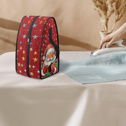 Father Christmas Pattern Protective Case Ironing Machine Storage Bag Handle with Zipper Most Iron, Case Only 2