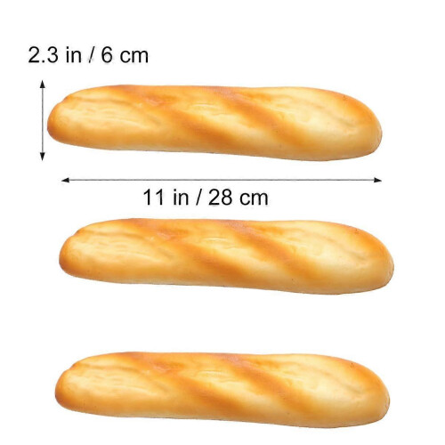 (B) Artificial Bread Fake Bread Simulation Food Model Kitchen Decoration Prop Simulation Bread (Croissant) Medium 1