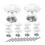 10Pcs Clear Acrylic Crystal Knobs For Cabinets Home Decor 1.2x1.2x1In 6