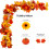 Pumpkin and Maple Fall Garland Yellow 5.9 ft 3