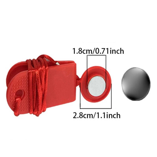 Treadmill Safety Key Replacement Round 2 Pack Red 2