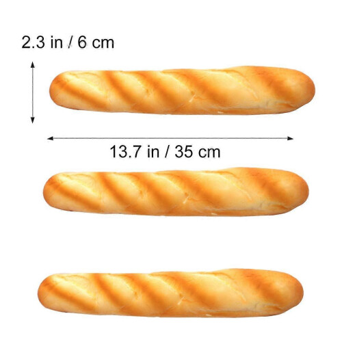 (A) Artificial Bread Fake Bread Simulation Food Model Kitchen Decoration Prop Simulation Bread (Croissant) Medium 1