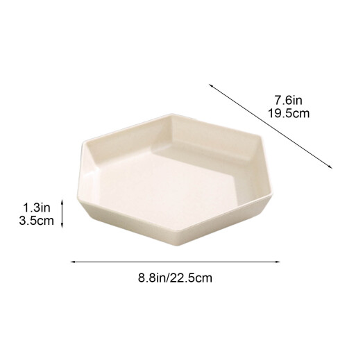 Bandeja hexagonal de 22,5 cm 2