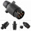 7 Pin Trailer Socket, 12V Electrical Trailer Socket, Plastic N Type 7 Pole Wiring Connector Adapter (Black) 2