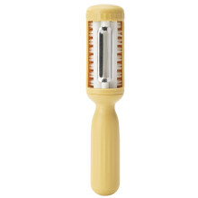 (Yellow) Stainless Steel Swivel Peelers & Cleaning Brush
